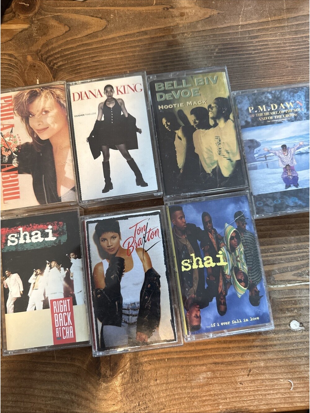 cassette lot Of 7 R&B Shai, Bell Biv Devoe, Toni Braxton, Paula Abdul